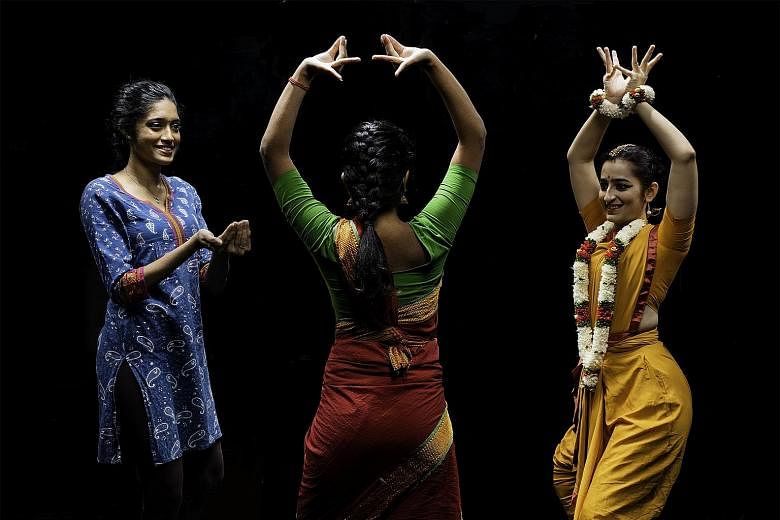 The NUS Indian Dance group working on the performance Maya Yatra. Geography students at the National University of Singapore could write a review of the dance analysing bodies as space and bodies moving through space.