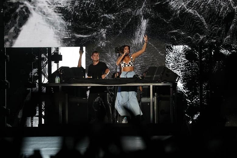 Dua Lipa and Martin Garrix (both above) wowed the crowd at the Padang on Sunday.