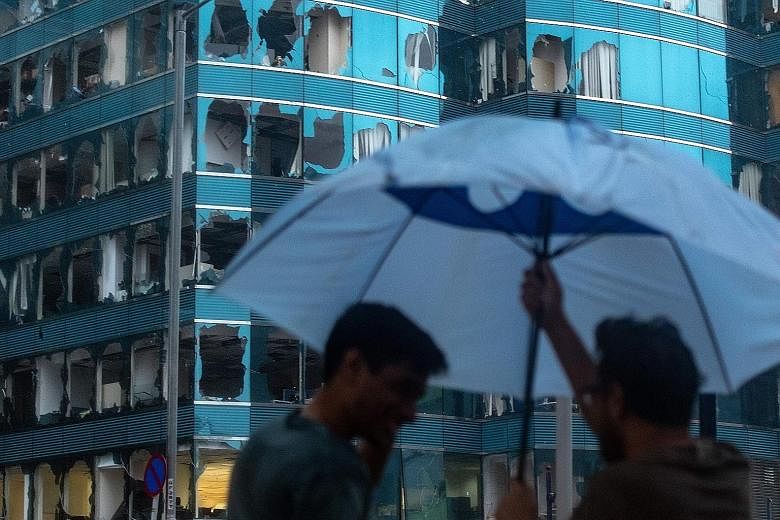 Windows of a Hong Kong commercial building were smashed over the weekend during Typhoon Mangkhut, one of the most powerful storms to hit the region in decades.