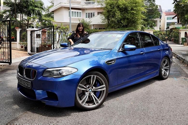 Ms Pearl Teo's BMW M5 is a hand-me-down from her husband, who chose it for its performance and four-door comfort and practicality.