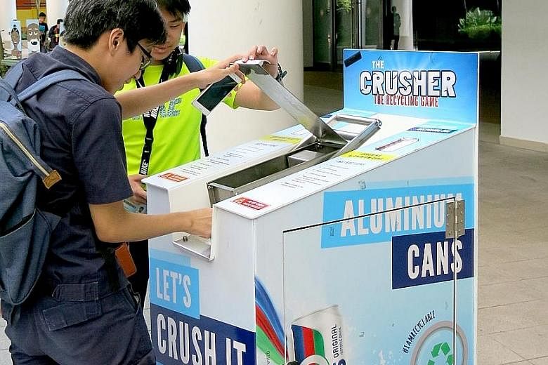 A Crusher Machine, as well as 10 Big Bottle Bins, will be placed at the National Stadium, where the run finishes, for runners to dispose of their empty cans and bottles.