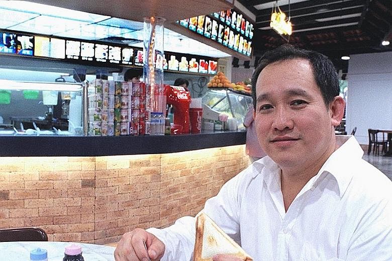 Mr Lim Bee Huat, seen here in an old file photo, started working as a coffee boy when he was nine. Today, his Kopitiam Investment has foodcourts, coffee shops and hawker centres islandwide, including flagship outlet Lau Pa Sat.