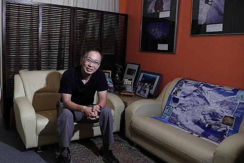 Motivational speaker and mountaineer David Lim's portfolio comprises roughly 40 per cent property, 40 per cent equities and 20 per cent cash. He gets about 4 to 5 per cent returns on most of his asset classes.