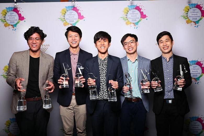 Indie rock band M1LDL1FE (above) bagged two awards, including Young Artiste of the Year; and Chris Ho (below) received an award for his contributions to the local music scene.
