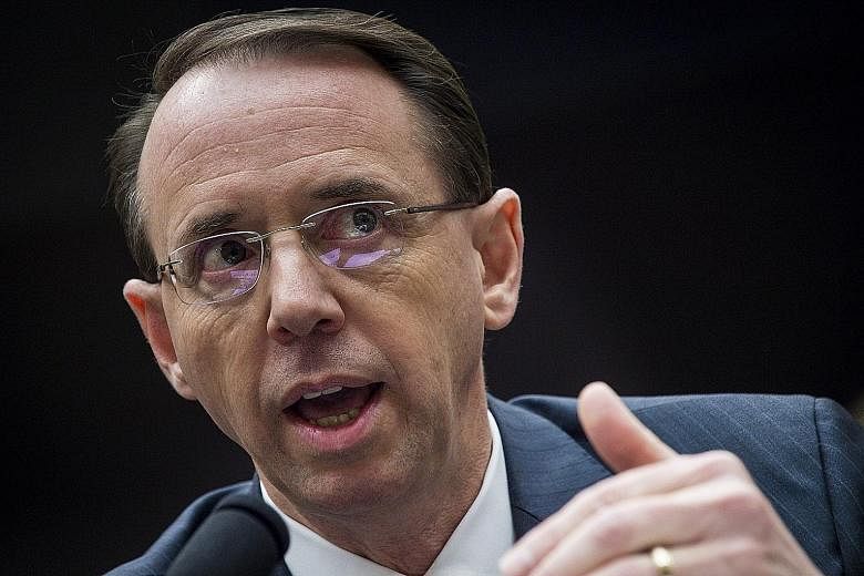 US Deputy Attorney-General Rod Rosenstein oversees the special counsel investigation into Russia's role in the 2016 polls.