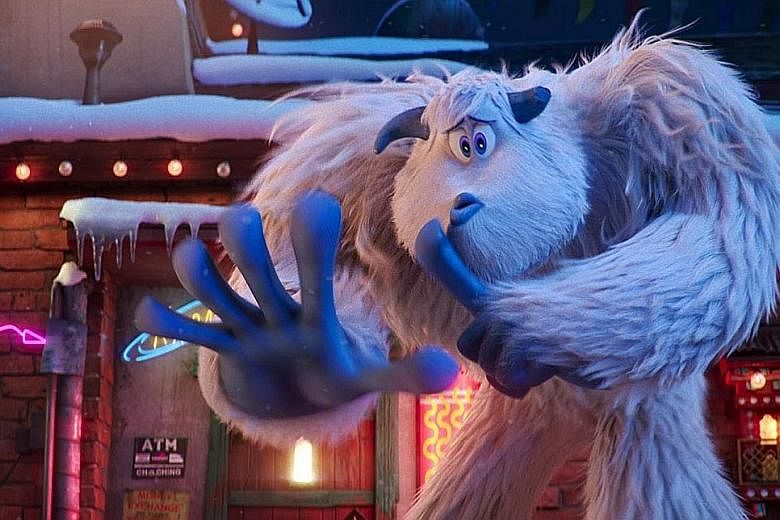 Channing Tatum (left) is the voice of Migo (above), a young yeti who stumbles upon a human - a creature he was told does not exist.