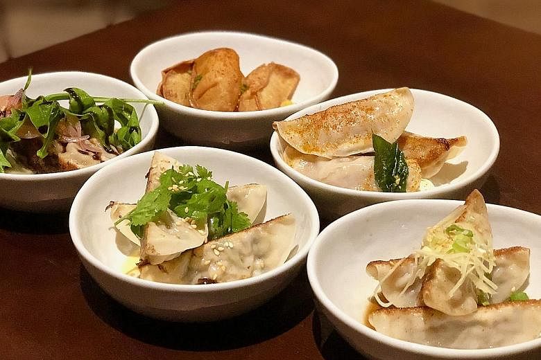 Assorted dumplings are priced at $7 or $8 a serving.