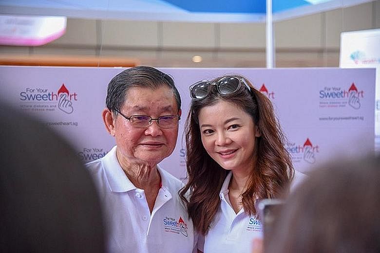 Celebrity Michelle Chong and her father Steven Chong are fronting a campaign to raise awareness of the link between diabetes and heart disease.