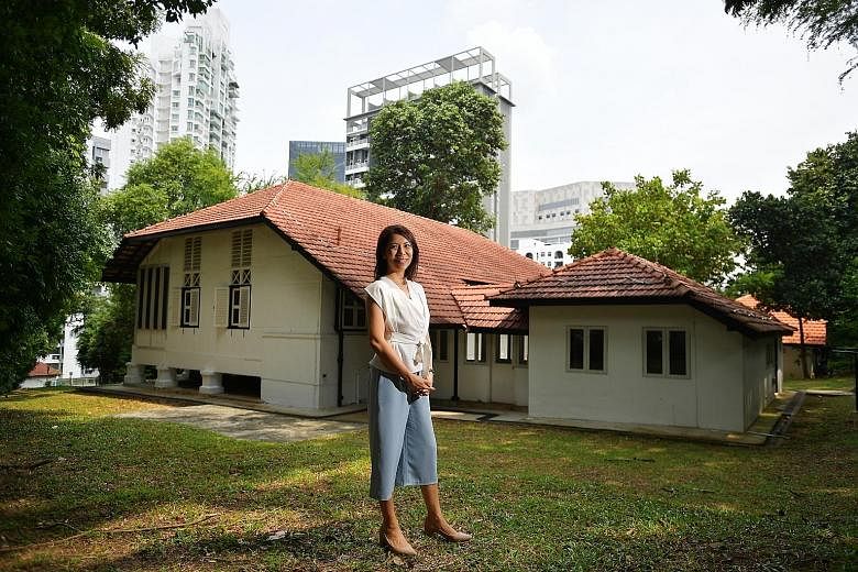 Safe Place director Jennifer Heng at the black-and-white bungalow in the Novena area, which will provide temporary housing for pregnant women in distress from next month. Safe Place, which was officially launched on Sept 1, is an initiative of Lakesi
