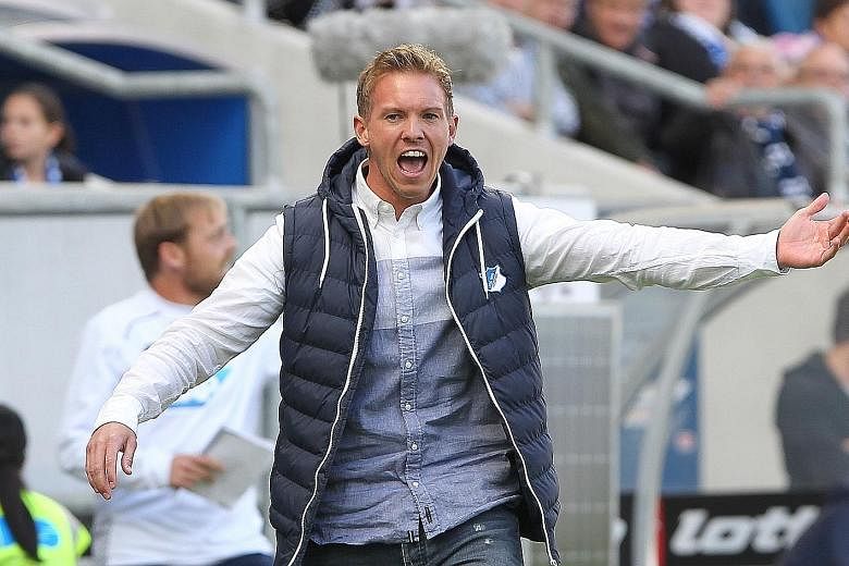 Hoffenheim coach Julian Nagelsmann will be hoping to outwit his Manchester City counterpart Pep Guardiola.