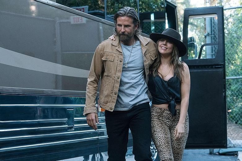 Bradley Cooper plays a country-rock hero enamoured with waitress Ally, played by Lady Gaga.