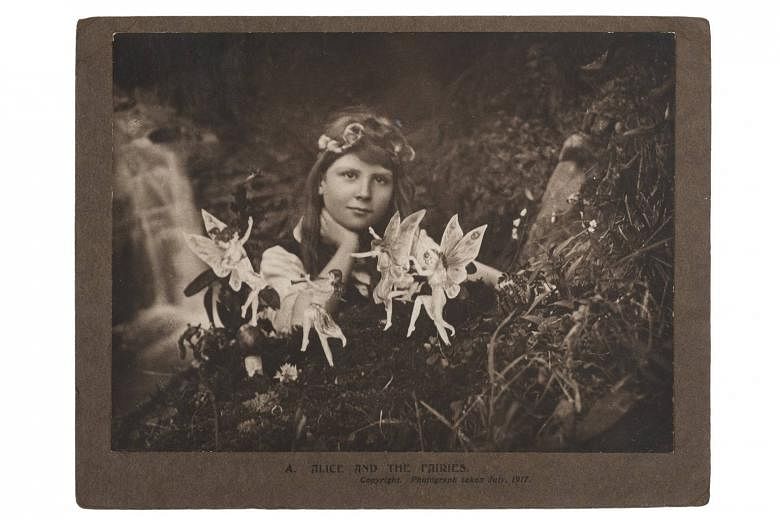 Alice And The Fairies was among the photos taken by cousins Elsie Wright and Frances Griffiths of themselves with paper cut-outs of dancing fairies and a gnome in the village of Cottingley in 1917. They claimed that the mythical beings were real, and