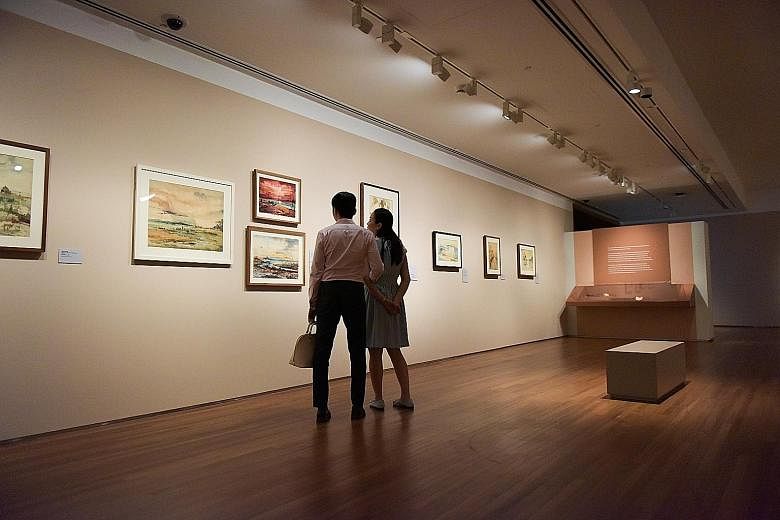 To better engage audiences, the National Gallery Singapore has started feedback surveys for its shows, such as the ongoing Lim Cheng Hoe: Painting Singapore display (above), and theatre group The Necessary Stage has put its archives online (left).