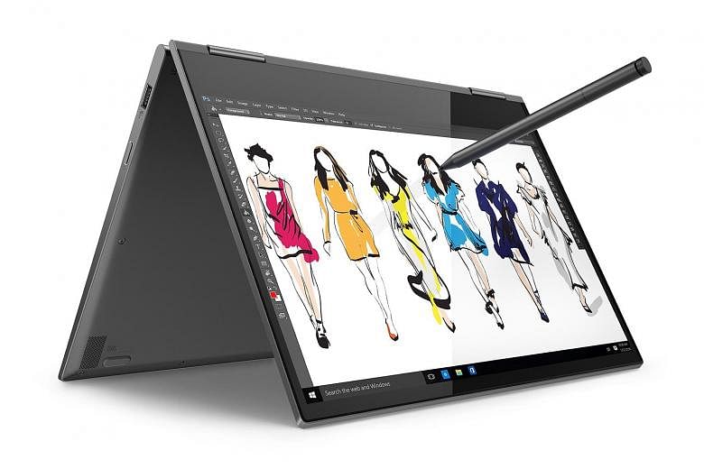 The Yoga 730 works with the Lenovo Active Pen 2, a Bluetooth-connected stylus that offers 4,096 levels of pressure sensitivity.