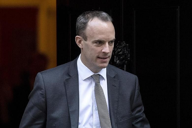 British Brexit Secretary Dominic Raab declined to say when London would publish its updated border plan.