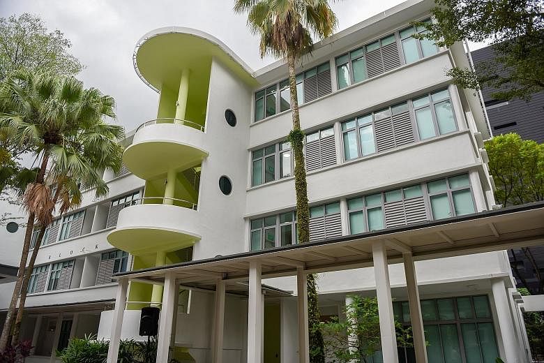 The Singapore Management University spent $10 million to refurbish former Singapore Improvement Trust buildings in Prinsep Street into student apartments with common living rooms, a multi-purpose lounge and rooms for projects, meetings and seminars.