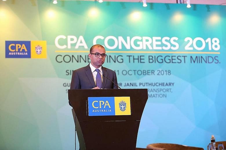 At the CPA Congress yesterday, Senior Minister of State for Transport, and Communications and Information Janil Puthucheary spoke of a bright outlook for Singapore's accountancy sector, with growing demand for such professional services.