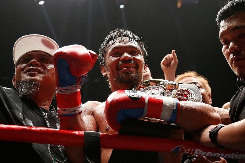 Manny Pacquiao is the only eight-division champion in boxing history, and is now a senator. Last year, Forbes magazine listed the once-poor boxer as the world's 20th highest-paid athlete of all time.
