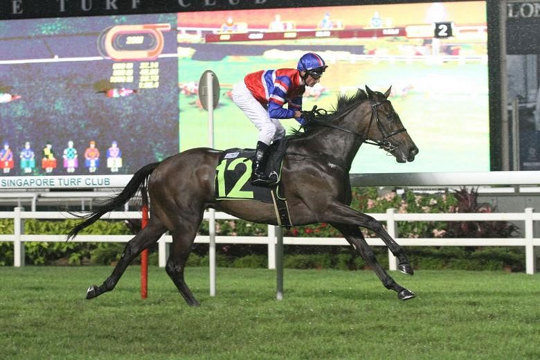 The Michael Clementstrained Siam Vipasiri stepping up on two beneficial runs to score a convincing 31/4-length victory in the $85,000 Restricted Maiden event over 1,200m, with three-time Melbourne Cup-winning jockey Glen Boss astride in Race 2 at Kranji l