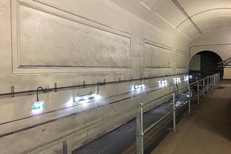 The tunnels were used as air raid shelters in World War II, and the unused train platform was used as a set in The Matrix Revolutions film. The 6,000 sq m of underground tunnels around St James Station, which have lain in hushed disuse for decades, c