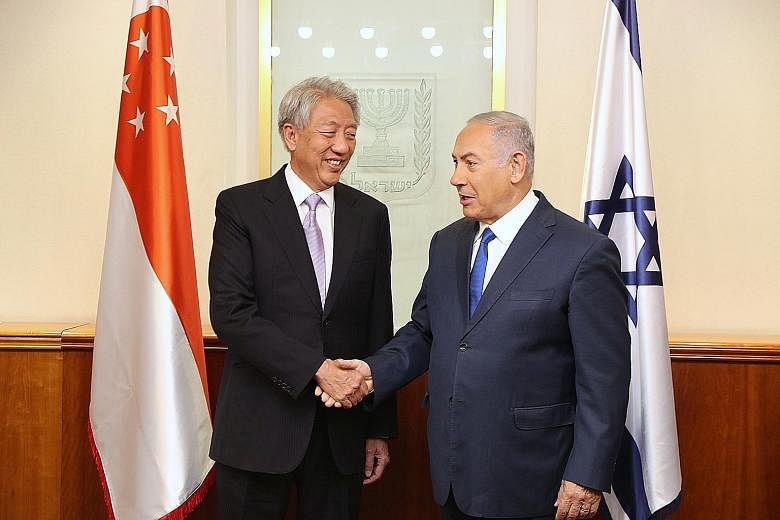 Deputy Prime Minister Teo Chee Hean and Israeli Prime Minister Benjamin Netanyahu reaffirmed the strong bilateral cooperation between the two countries.