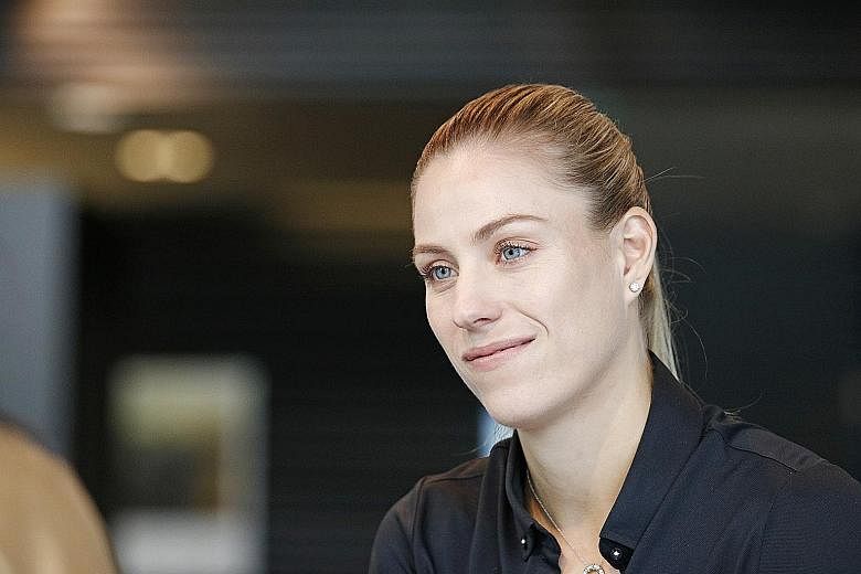 Clad in black with her hair pulled back in a ponytail and fingernails painted bright red, Angelique Kerber was a picture of poise at the Porsche Centre Singapore yesterday. The runner-up at the 2016 WTA Finals Singapore is an ambassador for the Germa