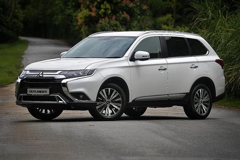 The Mitsubishi Outlander is reasonably responsive when driven leisurely, but requires its continuously variable transmission to pile on engine speed relentlessly at the slightest hint of exertion.