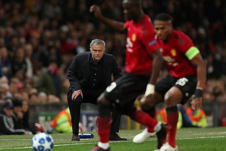 Jose Mourinho, seen keeping a watchful eye on proceedings in a game earlier this month, is promising to rein in his celebrations if Manchester United win at Stamford Bridge, home of his former team Chelsea. The Portuguese manager has left London empt