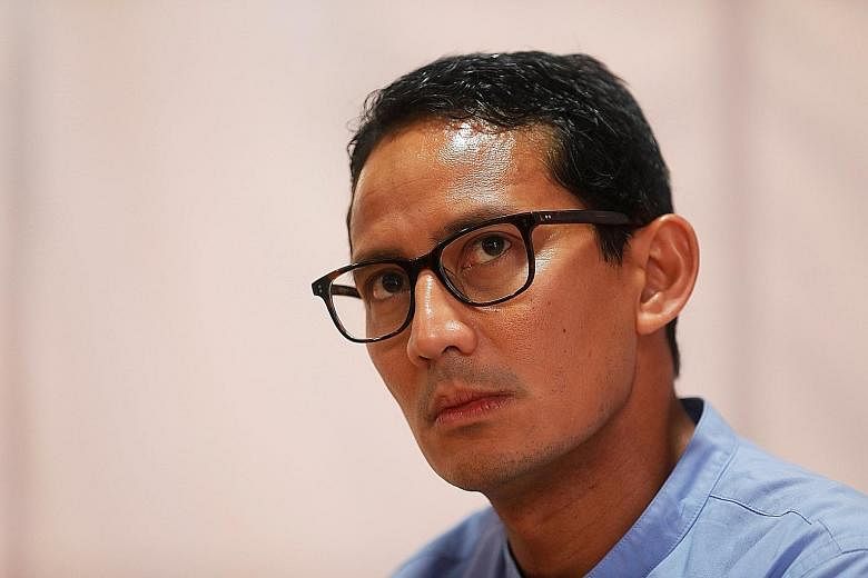 Mr Sandiaga Uno (above), who is Mr Prabowo Subianto's running mate, said chicken rice costs $3.50 in Singapore, compared with about $5 in Indonesia. However, his political opponents have challenged the claim.