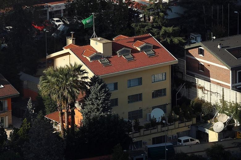 Mr Jamal Khashoggi died after talks at the Saudi consulate in Istanbul degenerated into an altercation, says Riyadh. Saudi Arabia's consulate in the Levent district of Istanbul, Turkey. Mr Jamal Khashoggi vanished after entering the consulate on Oct 
