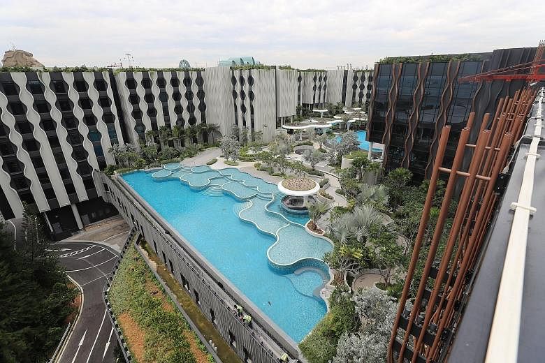 Two hotels by Far East Hospitality - Village Hotel and The Outpost Hotel - will open in a 45,000 sq m area off Palawan Beach in the first quarter of next year. A third hotel in the same compound - the Barracks Hotel - will open in the third quarter. 