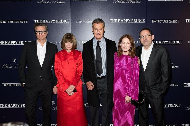 (From left) Actor Colin Firth, Vogue editor Anna Wintour, actors Rupert Everett and Julianne Moore and co-founder of Sony Pictures Classics Michael Barker at the New York sceening of The Happy Prince earlier this month.