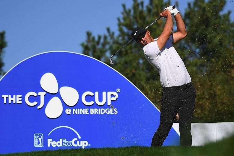 Three-time Major winner Brooks Koepka carded a total of 21-under 267 to capture the CJ Cup by four strokes, holding off compatriot Gary Woodland and finishing in style with an eagle on his last hole.