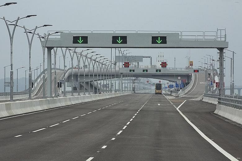 The Hong Kong link road leading to the Hong Kong-Zhuhai-Macau bridge will be officially opened today, and will open to traffic tomorrow. The bridge connects Hong Kong and Macau with the southern Chinese city of Zhuhai.