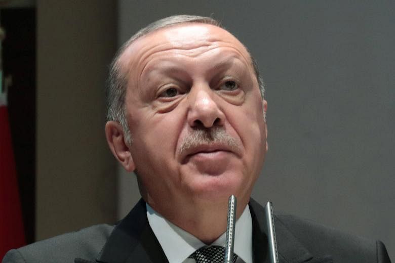 Turkish leader Recep Tayyip Erdogan (left) has dismissed Saudi Arabia's account of how journalist Jamal Khashoggi died.