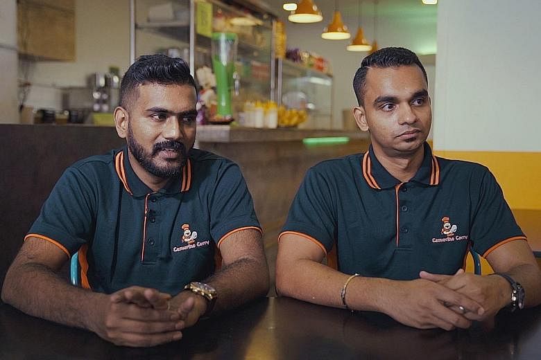 Mr Keerthi Rajendran (far left) and Mr Karthigayan Venkatesan set up the offshoot of Casuarina Curry, a restaurant known for dishes such as fish head curry (above).