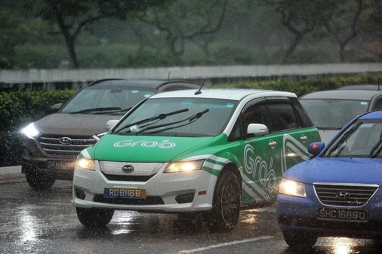 Under NTUC Income's Droplet plan, commuters pay a premium of not more than $9.60 a day and can claim a payout of up to 60 per cent of their fare or cancellation fee if it is raining at the point of pick-up when they hail a ride via Grab. But experts 