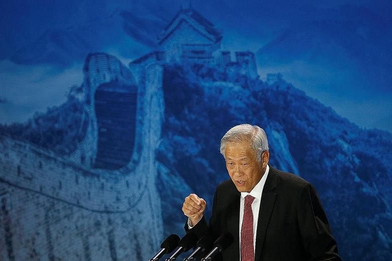 Defence Minister Ng Eng Hen said at the Xiangshan Forum in Beijing yesterday that it is essential for the region's military leaders to build rapport, understanding and confidence through interactions at various levels.