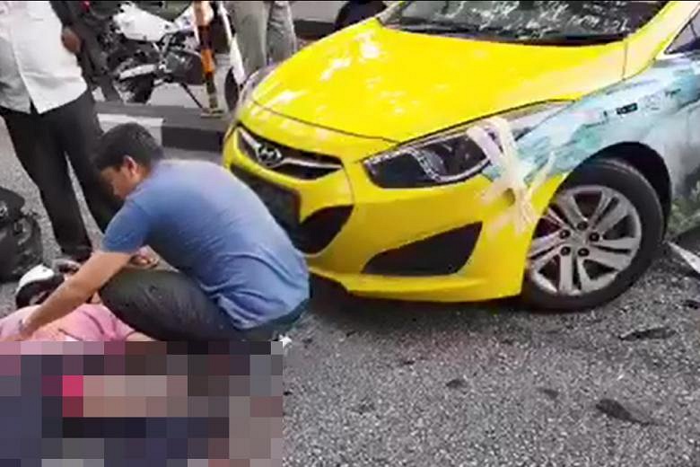 Motorcyclist, 52, Killed, Taxi Driver Arrested In Accident On Eng Neo ...