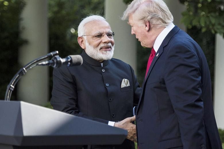 Indian Prime Minister Narendra Modi and US President Donald Trump at the White House in Washington in June last year. Analysts say the episode over the Republic Day invitation is embarrassing for India as it was played out publicly.