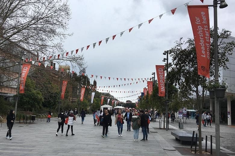 The Audit Office of New South Wales noted that, last year, about 70 per cent of foreign students at the University of Sydney (above) and the University of New South Wales were from China.