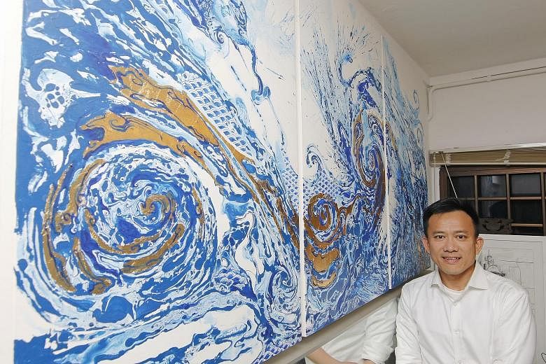 A painting by Thai artist Pannaphan Yodamanee is the most expensive artwork in property agent Nick Lim's collection.