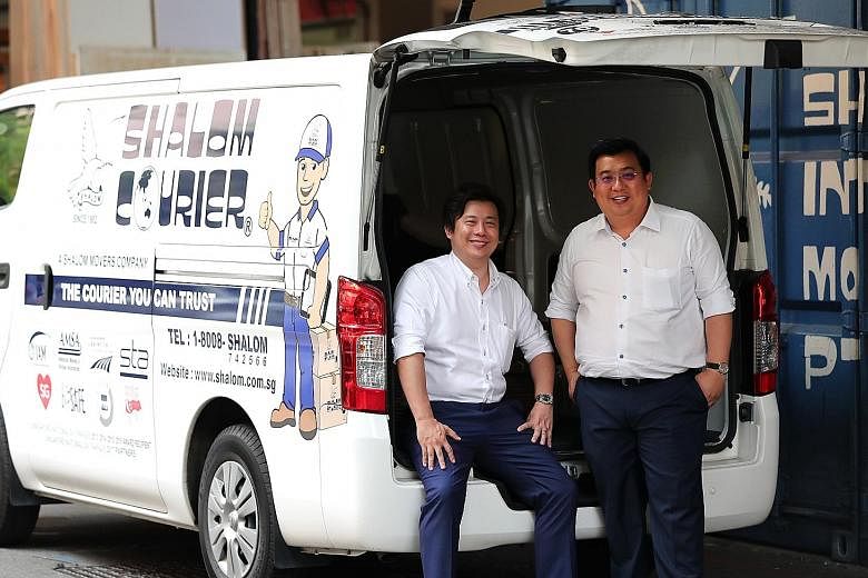 Shalom Movers chief operating officer Gabriel Lam (left) and chief executive officer Gideon Lam, who are brothers, believe in upgrading their workers' skills. Their company was one of two to be the first recipients of a new certification given out to