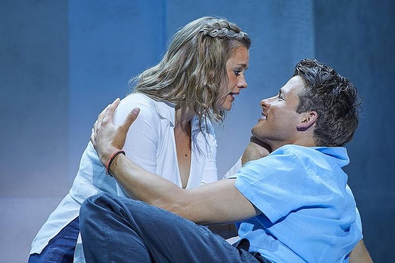 Lucy May Barker and her fiance Phillip Ryan play a couple in the musical Mamma Mia!.