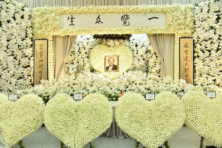 Family and friends attend funeral of writer Jin Yong The Straits