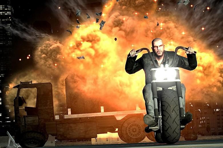 A still (left) from video game Grand Theft Auto IV: The Lost And Damned. Christopher Anderson, a man from Melbourne who is linked to an unauthorised plug-in for Grand Theft Auto Online, faced a search-and-seizure order after the game's publisher and 