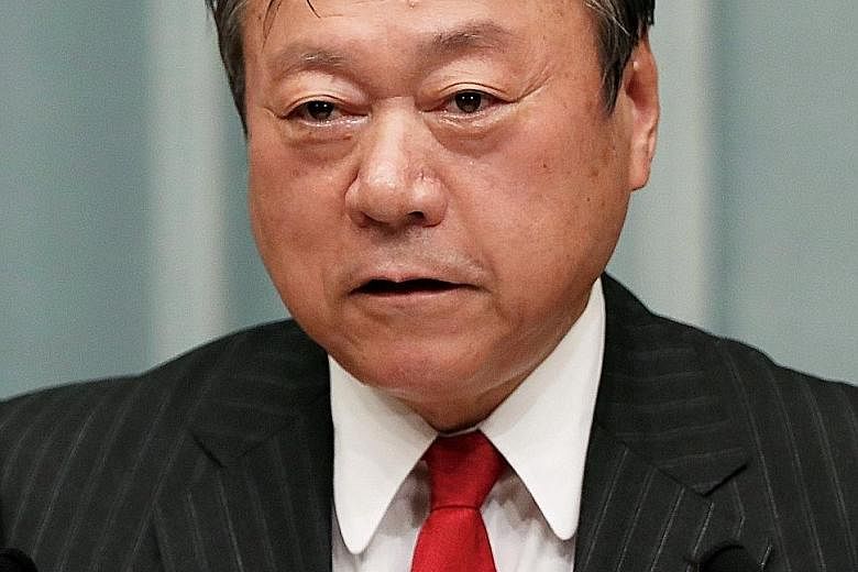 Mr Yoshitaka Sakurada, in Parliament on Wednesday, also appeared confused by the concept of a USB drive.