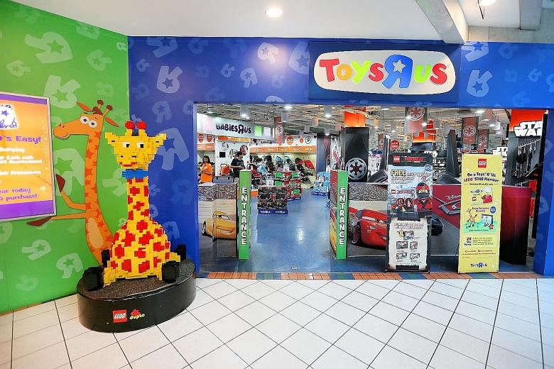Toys 'R' Us at Forum The Shopping Mall. It is business as usual for Toys 'R' Us in Asia despite winding-down of operations in the US after the firm filed for bankruptcy protection.