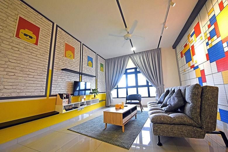 Mr Colin Goh and his wife Jessica Loke turned their condo unit at The Meridin in Medini into a lego-themed apartment for rent as their property was near Legoland. They were pleasantly surprised by the attention it got on social media platforms like I