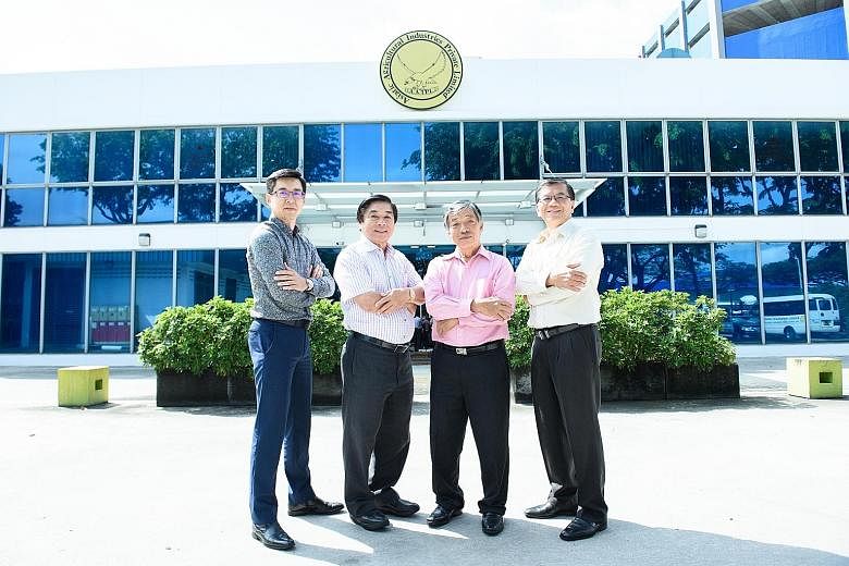 The Asiatic Agricultural Industries leadership team: (from left) marketing director Andrew Chan, chairman and technical director Chan Chek Chee, founder and director Chan Chik Wai, who started the company in 1972 by going from farm to farm on his bic